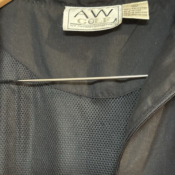 AW Golf Jacket 100% Polyester Women’s XL Black Lightweight - Picture 10 of 11